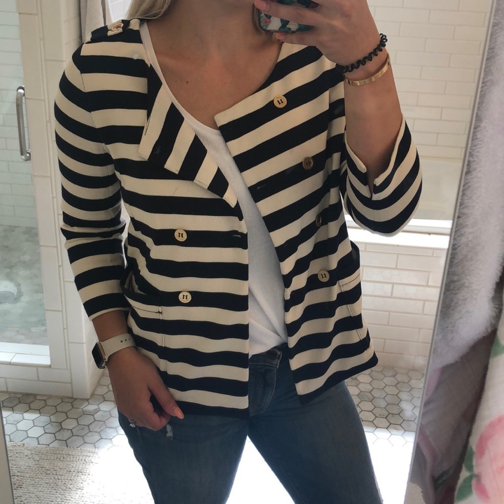 Jcrew stripped jacket